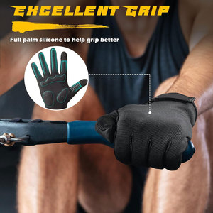 Guantes de entrenamiento de dedo completo para hombre, protección de Palma de agarre, guantes acolchados para levantamiento de pesas, entrenamiento de gimnasio ligero - Product Image 2