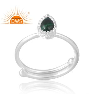 Vente chaude 925 Sterling Silver Natural Malachite Gemstone Ring Bijoux Personnalisés Pour Les Femmes Cadeau Pour Elle - Product Image 1