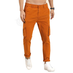Venta al por mayor de pantalones Cargo de hombre cómodos de color sólido con logotipo personalizado OEM pantalones Cargo de hombre personalizados al por mayor - Product Image 1