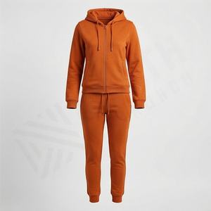 Conjuntos Deportivos de Felpa de Algodón Puro para Mujer, Elegantes, con Etiqueta de Logotipo Personalizable, de Alta Calidad, Suaves y Cálidos para Gimnasio - Product Image 1