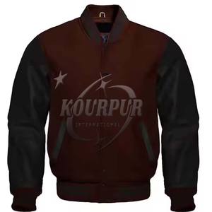 Vestes d'université de baseball pour hommes personnalisées OEM Entraîneurs d'hiver Manches en cuir polaire brodées en chenille avec support Style Streetwear - Product Image 4