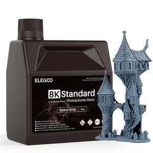 Résine photopolymère ELEGOO 8K Standard 1KG pour impression 3D # Gris spatial # Vanille # Fumée blanche # Argile rouge - Product Image 2