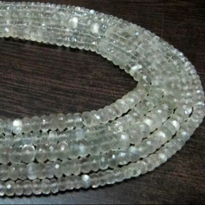 ลูกปัดหินจันทราธรรมชาติขนาด4ถึง7มม. ยาว7นิ้ว - Product Image 1