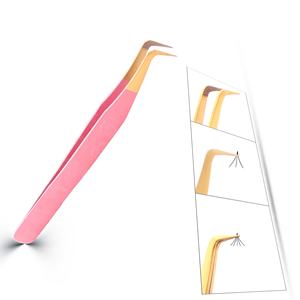 Fiber Tip Grafted Hand Made High Quality Volume Lash Extension <b>Tools</b> Professional <b>Eyelash</b> Tweezer Custom Logo - Product Image 3