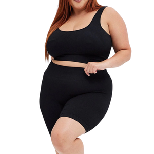 <b>Seamless</b> Plus Size Yoga <b>Shorts</b> with High Waist Stretch Fabric Supportive Compression Workout Activewear Gym <b>Shorts</b> Women - Product Image 1