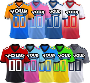 Usine conception personnalisée maille à manches courtes grande taille maillot de football américain de haute qualité pour unisexe - Product Image 5