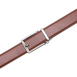 Ceinture en cuir de peau de vache véritable personnalisable pour hommes avec boucle ardillon durable à grain supérieur Fabrication professionnelle - Product Image 3