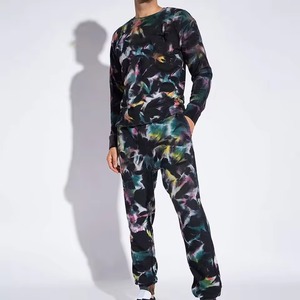 ชุดวอร์มผู้ชายพิมพ์ลายตามสั่ง ผ้าฝ้าย 100% สวมใส่สบาย ระบายอากาศ แห้งเร็ว คุณภาพสูง สำหรับผู้ใหญ่ ชุดวอร์มลายมัดย้อม - Product Image 2