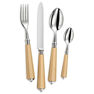 Vaisselle de cuisine moderne occidentale en acier inoxydable, vaisselle plaquée or, ensemble de couverts simples pour hôtel et maison - Product Image 5