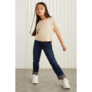 GRIMELANGE Camiseta de manga corta 100% algodón para niñas, camiseta infantil con etiqueta decorativa - Product Image 2