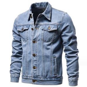 Veste en jean pour homme Vêtements d'extérieur décontractés Veste d'automne Manteau boutonné en jean Veste Slim Fit pour homme - Product Image 1
