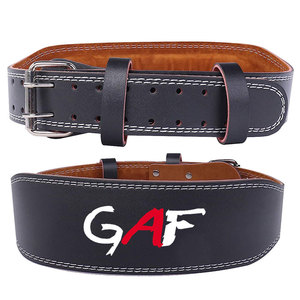 Fabricación de GAF, cinturón de levantamiento de pesas de cuero de vaca genuino 100% hecho a medida, cinturón de cuero de levantamiento de pesas con logotipo personalizado - Product Image 1
