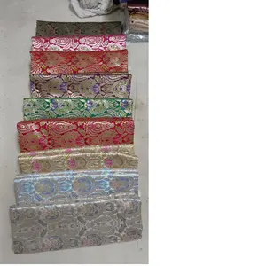 印度图案定制手工编织锦缎丝绸面料，有各种颜色可供选择，适用于服装和家用纺织品