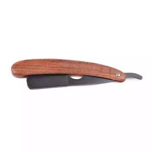 Navaja de Barbero de Acero Inoxidable de Alta Calidad con Mango de Madera para Afeitado en Húmedo y Peinado Masculino - Product Image 6