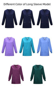 Servicio OEM Nueva moda Hospital uniformes de manga corta enfermera conjuntos de punto de poliéster rayón desgaste al por mayor - Product Image 5