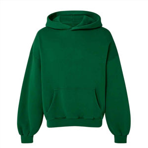 Sudadera con capucha de rizo francés desgastada extragrande con bordado 3D y logotipo personalizado con dobladillo crudo Sudadera con capucha de invierno de secado rápido para hombre - Product Image 1