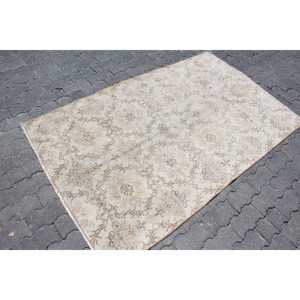 พรมวินเทจลายต้นไม้สีขาวเทา ขนาด 3.8x6 ฟุต พรมตุรกี พรมขนสัตว์ - Product Image 3