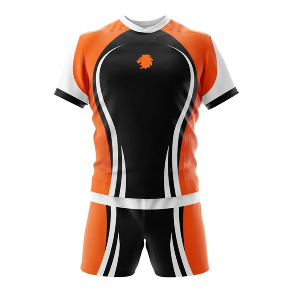 Professionele Rugby Uniform Hoge Kwaliteit Custom Groothandel Sublimatie Gedrukt Rugby Uniform Set