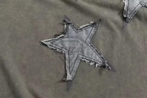 T-shirts surdimensionnés en détresse de couleur unie pour unisexe nouvelle vente entière à la mode T-shirts pour hommes en détresse unis vierges - Product Image 3