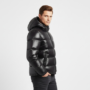 Blouson Bomber Personnalisé avec Logo pour Hommes, Blouson Imperméable à Capuche, Blouson Bulle, Haute Rue, 2025, Blouson d'Hiver Confortable pour Hommes - Product Image 3