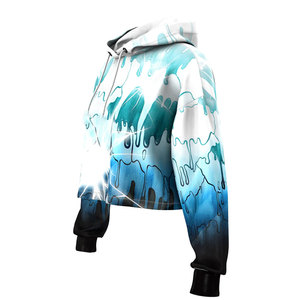 Women's Custom Logo Winter Casual Crop Top Hoodie Set Streetwear Pullover Gym Hoodie with Front Logo and Hooded Collar - Product Image 2