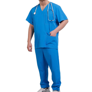 Ensembles de blouses médicales en coton et élasthanne pour hommes, uniformes d'infirmière, uniformes d'hôpital, ensembles d'uniformes pour hommes pour blouses médicales d'hôpital - Product Image 1