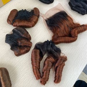 Virgin Raw Vietnamese Hair Bouncy Curly Aligned Cuticle Bundles Long Lace <b>Toupee</b> Stretched Length" - Product Image 3