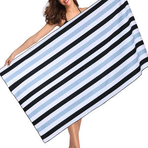 ผ้าขนหนูชายหาดไมโครไฟเบอร์คุณภาพเยี่ยม เป็นมิตรกับสิ่งแวดล้อม หรูหรา ลายสก็อตขนาดใหญ่ แห้งเร็ว ดีไซน์สวยงาม รับสกรีนโลโก้ตามสั่ง - Product Image 2