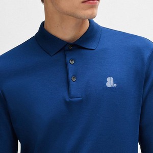 Camiseta Informal para Hombre, Transpirable, de Fibra de Bambú, con Dos Botones, Tejido Jersey con Estampado Personalizado - Product Image 2