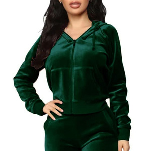 Chándal Nuevo diseño Venta al por mayor Jogging Sweat Suits Set Mujeres Sweat suit Joggers Chándal para mujer - Product Image 4