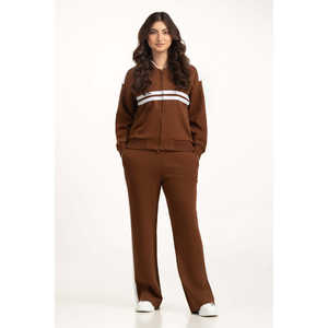 ชุดลำลองแบบเข้าชุด WM-COD-WS25-206 ทรงปกติ แฟชั่นทันสมัย ชุดกีฬาถักนิตติ้งสองชิ้น ไซส์ XXS ชุดเข้าชุด - Product Image 1