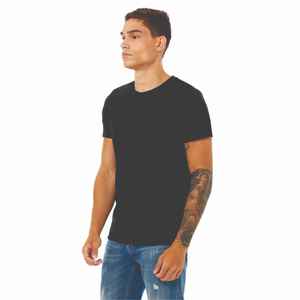 เสื้อยืดแขนสั้นคอกลมคุณภาพสูงสำหรับผู้ชายดีไซน์คอกลมทรงเข้ารูปแฟชั่นผ้าคอตตอน100% ปักและพิมพ์ลายได้ตามต้องการ - Product Image 5