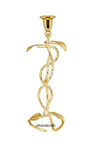 Plateau de conception perlé de feuille martelée de luxe de qualité supérieure accessoire décoratif pour la maison support à deux chandeliers finition nickel pour noël - Product Image 6