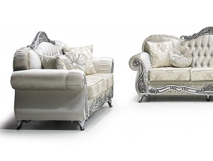 Ensemble de canapés Chesterfield AVANTGARDE FURNITURE SET Style européen Tissu de luxe de haute qualité Salon Mall & Hôtel Application - Product Image 3