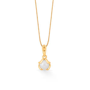 Gold-Plated Freshwater <b>Pearl</b> Bridal <b>Jewelry</b> <b>Set</b> with Diamond Accent for Wedding Party Gift - Product Image 3