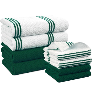 Toallas de cocina de tejido de gofres de algodón de primera calidad | Antimicrobiano, suave, absorbente y de secado rápido | Para uso en el hogar, hoteles, restaurantes y golf - Product Image 2