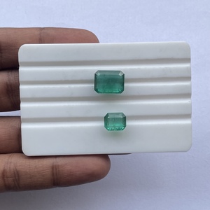 8mm 12mm tự nhiên Zambia xanh ngọc lục bảo đá bát giác cắt mặt lỏng đá quý bán buôn lỏng đá quý đồ trang sức làm - Product Image 3