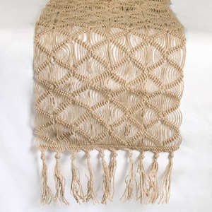 2025 Venta caliente camino de mesa de macramé moderno tejido a mano algodón boda y Decoración de mesa para el hogar - Product Image 1