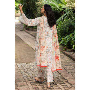 Conjunto de Traje de 3 Piezas para Mujer con Estampado de Rayas Zari y Jacquard, con Dupatta SP-52095 - Product Image 4