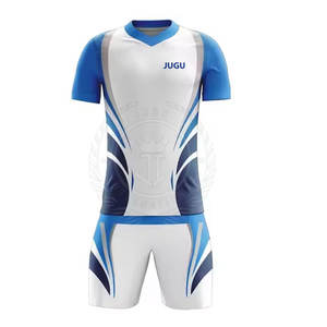ชุดฟุตบอลแบบใหม่ ระบายอากาศได้ดี บริการ OEM ออกแบบเองได้ ผลิตจากโพลีเอสเตอร์ 100% แห้งเร็ว สำหรับผู้ชาย - Product Image 2