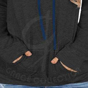 Coupe régulière ample décontracté 100% coton sweats à capuche pour femmes sweats à capuche de couleur unie avec marque privée pour femmes - Product Image 5