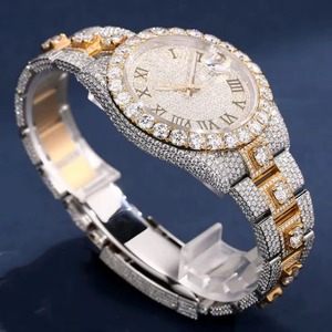 Venta al por mayor suministro de oro helado Mossinate diamante reloj elegante Hip Hop moda para hombres disponible a precio de fábrica - Product Image 2