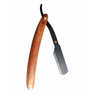 Manche en bois Rasoir droit de barbier à lame unique Rasoir de barbier à rasage sur mesure - Product Image 2