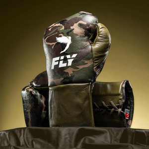 ถุงมือชกมวยลายพรางขายดี คุณภาพสูง หนังแท้ แบบผูกเชือก สำหรับฝึกซ้อมและแข่งขันระดับมืออาชีพ - Product Image 4