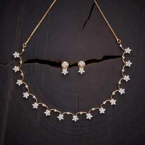 Zircon Necklace 156819 Elegant <b>Wedding</b> <b>Accessory</b> with Dazzling Zircon Stones - Product Image 1
