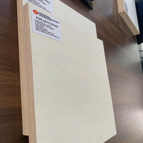 Vietnam Manufacturer's Eco-Friendly Heavy-Duty 12-15-18-21mm White Poplar Veneer Commercial Furniture Plywood Rubber Core E0