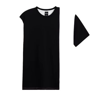100% algodón Heavy Luxury Unisex Boxy Fit camiseta personalizada Logo estampado Oversize hombres Camiseta larga de alta calidad - Product Image 6