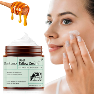 Натуральный органический увлажняющий крем-бальзам для лица из говяжьего жира травяного откорма OEM ODM, халяльный бальзам с медом и жиром - Product Image 2