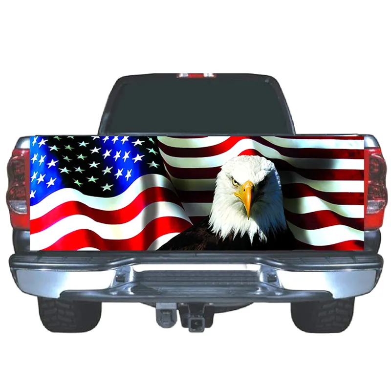 Adesivo para pára-choques traseiro de caminhão com bandeira americana Eagle, decalques para caminhão, carro e SUV, 1 unidade