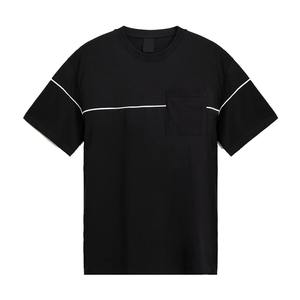 Wholesale <b>Men's</b> 230g Pure Cotton Casual <b>T</b>-<b>Shirt</b> Basic Design with Chest <b>Pocket</b> Lightweight Short Sleeved Oversized Fit - Product Image 5